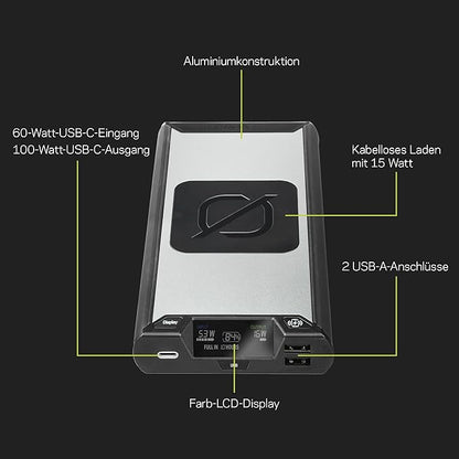 Goal Zero Sherpa 100PD Wireless Portable Power Bank 100W USB-C Power Delivery 25600mAh (4th Generation)