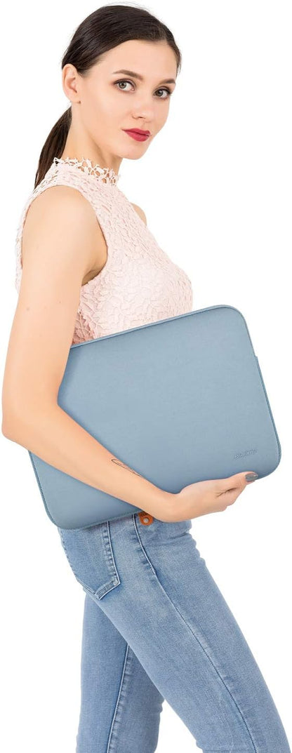 MOSISO Laptop Case 13.3 inch, 13-13.3 inch Laptop Sleeve Bag Compatible with MacBook Air/Pro 13/Pro 14 M5 M4 M3 M2 M1, HP Dell ASUS Lenovo, Neoprene Computer Sleeve Bag with Small Case, Airy Blue