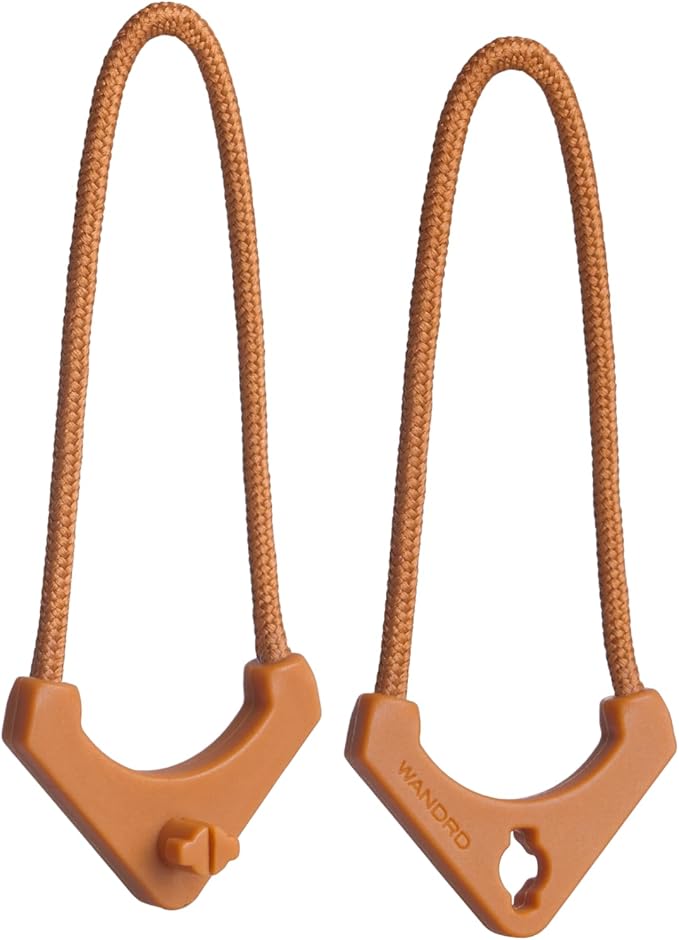 WANDRD Worryless™ Locking Zipper Pullers - Secure Your Travel Essentials - Zipper Locks for Travel Gear (Sedona Orange)