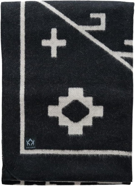 Arcturus Rainier Wool Blanket - 4.5lbs Warm, Heavy, Washable, Large | Great for Camping, Outdoors, Survival & Emergency Kits (Castle Rock)