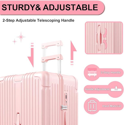 Krute Luggage 28 Inch Suitcase with Wheels PC+ABS Large Hardside Suitcases TSA Lock Checked Luggage