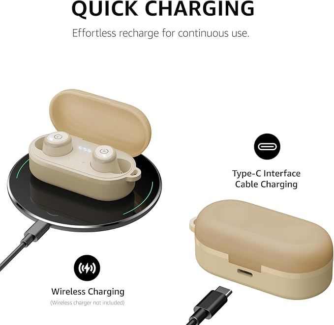 TOZO T10 Wireless Earbuds Bluetooth 5.3 Headphones, App Customize EQ, Ergonomic Design, 55H Playtime, Wireless Charging Case, IPX8 Waterproof Sound in-Ear Headset, New Version