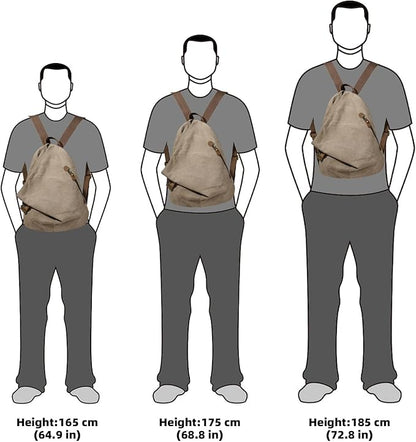 KL928 Canvas Vintage Backpack – Large Casual Daypack Outdoor Travel Rucksack Hiking Backpacks for Men Women