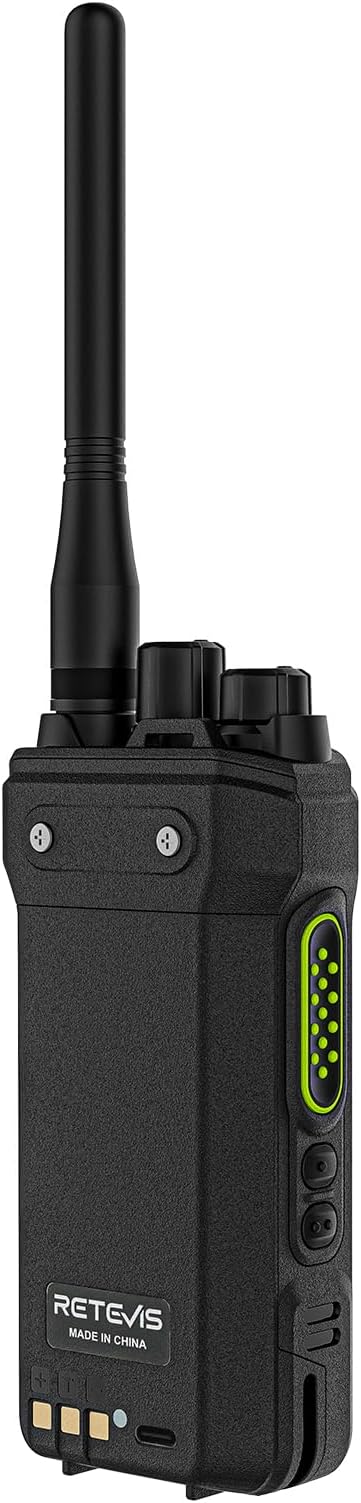 Retevis NR30D DMR Two Way Radios Long Range,Noise Canceling,IP67 Waterproof,TDMA,AES256,15-Hour Battery Life,Compatible with Motorola CP100D,Professional Digital Walkie Talkies for Industrial(2 Pack)