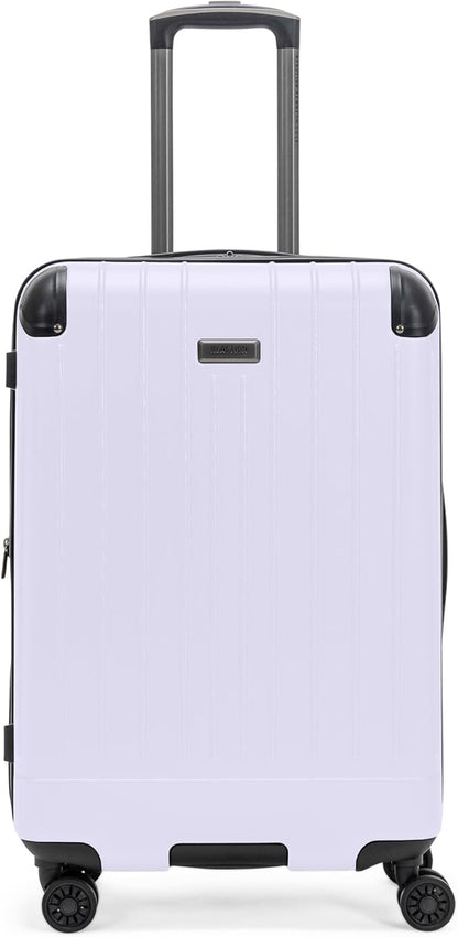 Flying Axis Collection Lightweight Hardside Expandable 8-Wheel Spinner Luggage, Lavender, 24-Inch Checked