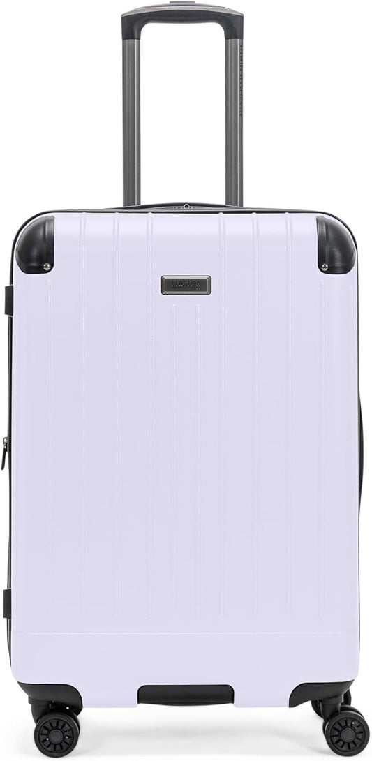 Flying Axis Collection Lightweight Hardside Expandable 8-Wheel Spinner Luggage, Lavender, 24-Inch Checked