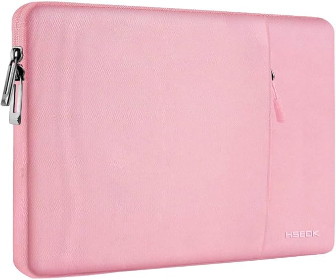 Slim Laptop Case 13.3 14 inch Sleeve, Rainproof & Shockproof Carrying Case for Notebooks Compatible with MacBook Pro 14" and All Models 13.3" MacBook Air/Pro, Most Popular 13"-14" PC,Pink