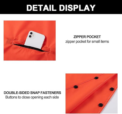 Fashion Hooded Rain Poncho Waterproof Raincoat Jacket with pocket for Women/Men/Adult
