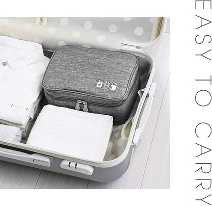 OrgaWise Electronics Organizer, Electronic Accessories Bag Travel Cable Organizer Three-Layer for iPad Mini, Kindle, Hard Drives, Cables, Chargers