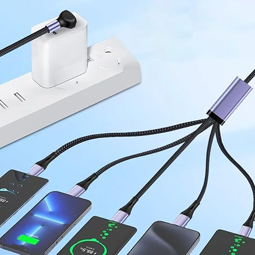 Nylon Braided 66W USB Charging Cord Nylon Metal Charges Supports Fast On Type C Connector for Multiple Devices Phone Cable