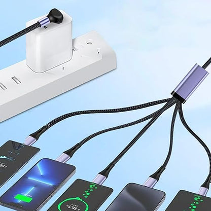 Nylon Braided 66W USB Charging Cord Nylon Metal Charges Supports Fast On Type C Connector for Multiple Devices Phone Cable
