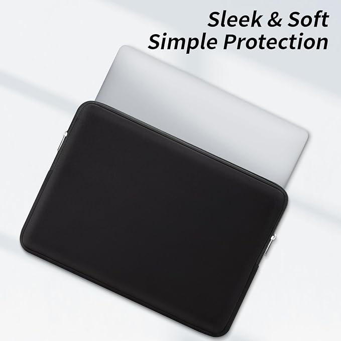 RAINYEAR 16 Inch Laptop Sleeve Protective Soft Case Padded Zipper Cover Bag Specially Compatible with 16" MacBook Pro M1 M2 M3 M4 Pro/Max A2141 A2485 A2780 A2991 A3403 A3186 (Black)