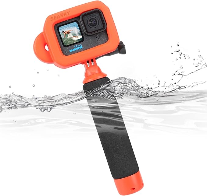 SEASKY Foam Floaty case & F1 Floating Handle Grip Kit Accessories for Gopro Hero 13/12/11/10/9 Sports Action Camera