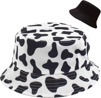 XYIYI Cute Bucket Hat Beach Fisherman Hats for Women, Reversible Double-Side-Wear