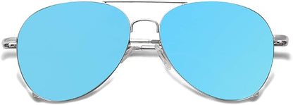 SOJOS Classic Aviator Sunglasses for Women Men Metal Frame Spring Hinges SJ1030