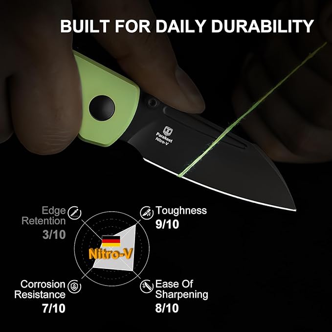 Kizer Parakeet EDC Pocket Knife, 2.46" Nitro-V Blade Folding Knife with Aluminum Handle, Thumb Stud Opener Small EDC Knives for Men Women Camping Hunting V2706A5