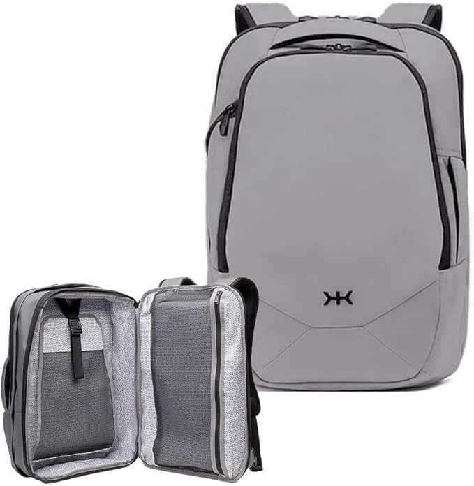 Knack Small Series 2 Laptop Backpack Fits up to 16 Inch Laptops - Knack Bags Carry-On Backpack, TSA Approved, Expandable Travel Backpacks With 2 Day Outfit Capacity, Alloy Gray
