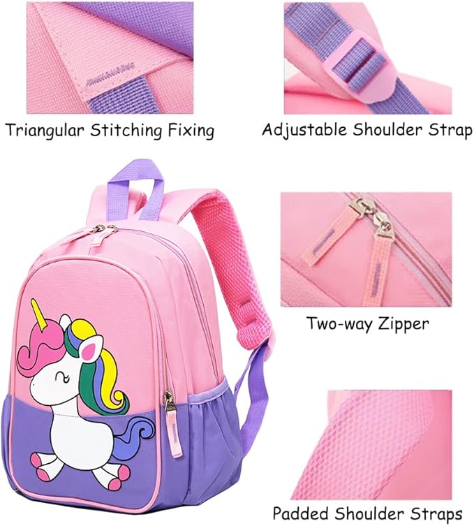 CHERUBIC Toddler Backpack, Kids Travel Backpack, Waterproof Cute Small Preschool Backpack Cartoon Daycare Bag
