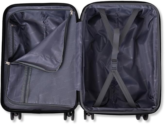 NONSTOP New York Elite Luggage Expandable Lightweight Spinner Wheels hard side shell Travel Suitcase Set, TSA Lock, Double USB Port, 3 packing cubes, Plum, 3-piece Set (20/24/28)