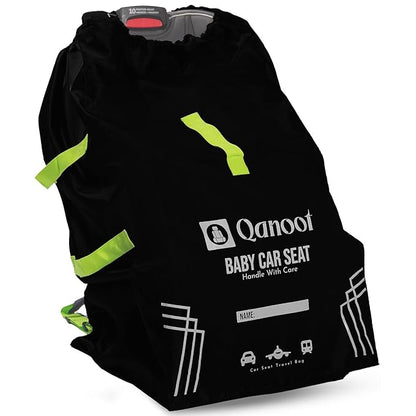 Infant Car Seat Travel Bag for Airplane - Durable Gate Check Bag for Car Seats that fits easily on Convertible Car Seats, Infant Carriers & Booster Seats (Backpack, Black)