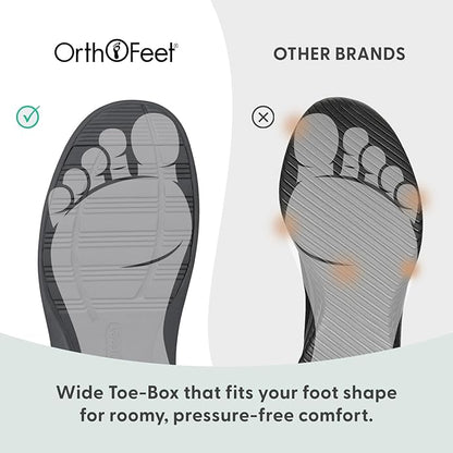 Orthofeet Men's Orthopedic Leather Vito Hands-Free Slipper