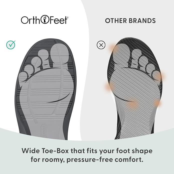 Orthofeet Men's Orthopedic Leather Vito Hands-Free Slipper
