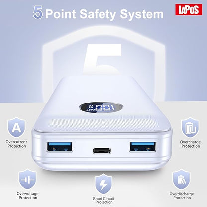Portable Charger 40000mah Power Bank, USB-C (22.5W) Fast Charging Battery Pack Portable Phone Charger for iPhone 16 Pro/16/15/14/13 Series, Android Samsung Galaxy, Battery Bank for Travel Camping