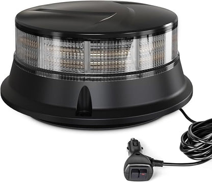 Agrieyes Smoke Lens Beacon Light, Safety Warning Lights Magnetic, LED Flashing Emergency Strobe Lights for Vehicles, Caution Hazard Lights for Truck Tractor Golf Carts Snow Plow
