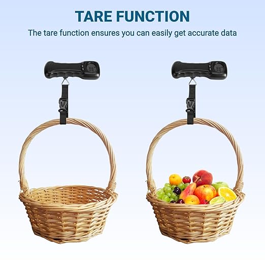 Luggage Scale, 44kg/97lb Portable Digital Hanging Baggage Scale for Travel, Automatic Lock Reading Suitcase Weight Scale with LCD Digital Display for Luggage, Travel, Bag, Battery Included