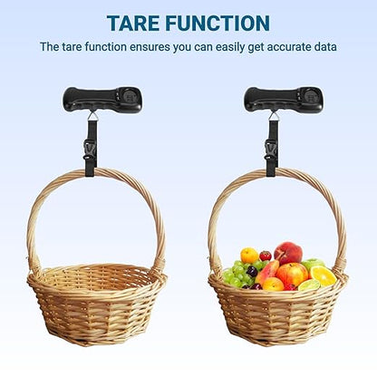 Luggage Scale, 44kg/97lb Portable Digital Hanging Baggage Scale for Travel, Automatic Lock Reading Suitcase Weight Scale with LCD Digital Display for Luggage, Travel, Bag, Battery Included