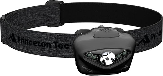 Princeton Tec Vizz Headlamp 550 Lumen Dimmable LED, IPX7 Water Resistance, Essential Outdoor Accessory for Hiking, Backpacking, Camping, Running, and Safety Preparedness, Black, New Version