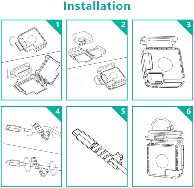 TATOFY Case Compatible with Apple MacBook 60w, 61w, 67w Charger, Travel Cord Organizer MacBook Accessories (for Apple 60W, 61W MagSafe Adapter, 67W USB-C Adapter)