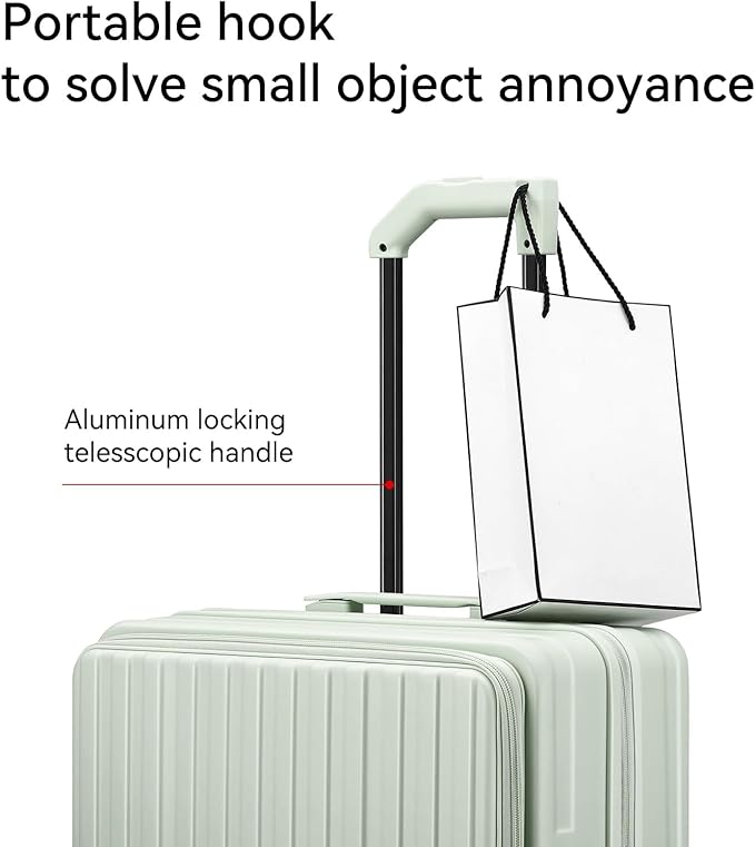 ROAMING Grace Expandable Carry On Luggage Airline Approved, 20 Inch Hardside Carry On Suitcase with Wheels, Travel Harshell Spinner Small Luggage with Tsa Lock, Jade cyan, 20-Inch Carry-On