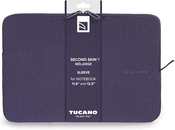 TUCANO Melange Neoprene Sleeve Compatible with MacBook Air/Pro 13" Laptop 12", 4mm Thick, Anti-Slip, Anti-Scratch - Purple