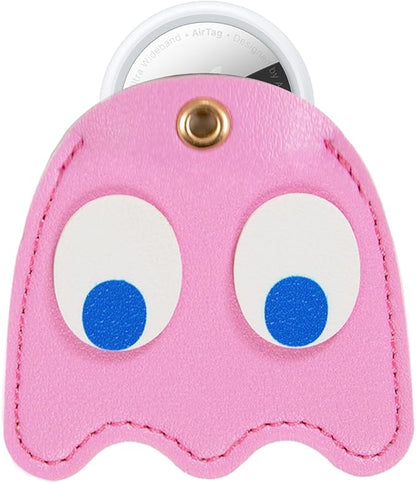 Sonix Keychain Case Compatible with Apple AirTag | Protective AirTag Cover Keychain Charm | Pac-Man Classic - Pinky