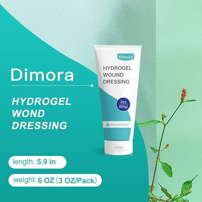 Dimora 2 Packs 6oz Hydrogel First Aid Ointment, Burn Injury Soothing Gel, Skin Repair Cream for Emergency Burn, Postoperative Incisions, Bruises, Debridement Wound Care