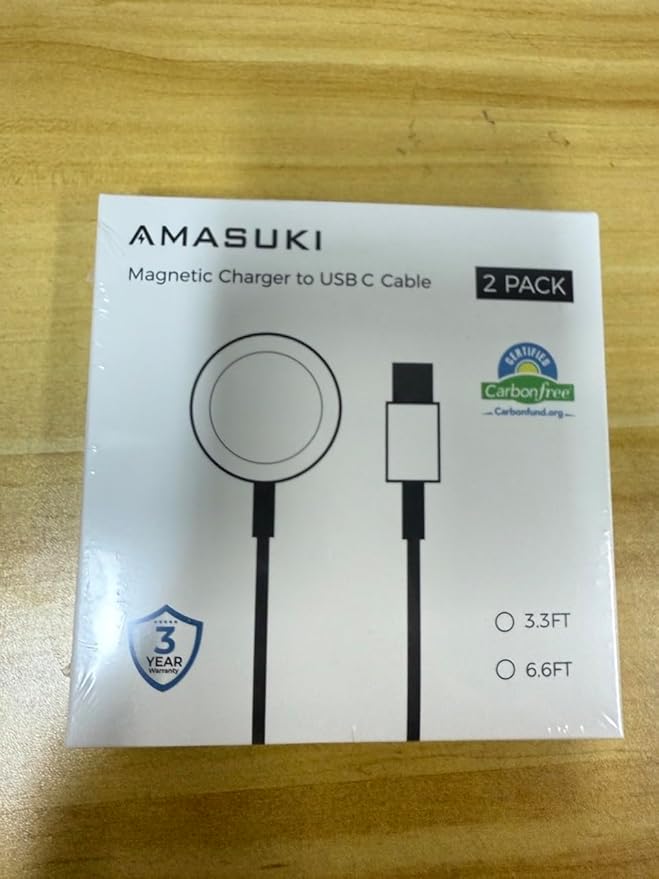 𝟐𝟎𝟐𝟓 𝐔𝐩𝐠𝐫𝐚𝐝𝐞𝐝 𝐔𝐒𝐁 𝐂 for Apple Watch Charger Magnetic iWatch Charger Wireless Portable Compatible with iWatch Ultra2 Ultra Series 11/10/9/8/7/6/SE/SE2/5/4/3/2/1-[3.3FT/2Pack]