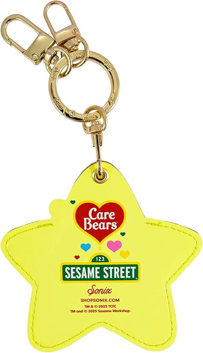 Sonix x Care Bears x Sesame Street Keychain Case Compatible with Apple AirTag | Protective AirTag Cover Keychain Charm | Pink | Cheer Bear & Elmo