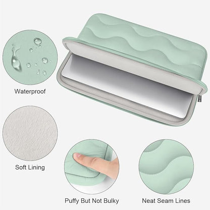 ARVOK Puffy Laptop Sleeve 15 15.6 16 inch for MacBook Air 15 inch/Pro 16 inch, Laptop Case Notebook Computer/Tablet Pouch Cover for HP/Dell/Asus/Acer/Samsung, Extra Bag, Women, Cute Carrying Case