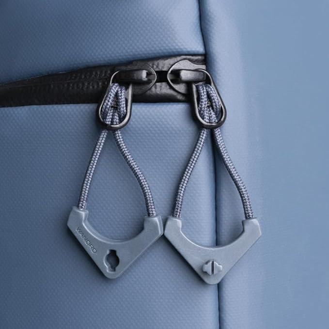 WANDRD Worryless™ Locking Zipper Pullers - Secure Your Travel Essentials - Zipper Locks for Travel Gear (Aegean Blue)