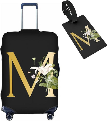 Decorative M Suitcase Protectors Elastic Washable Luggage Covers With Concealed Zippers For 18-32 Inch Luggage (Size L: Fits 25-28 Inch)