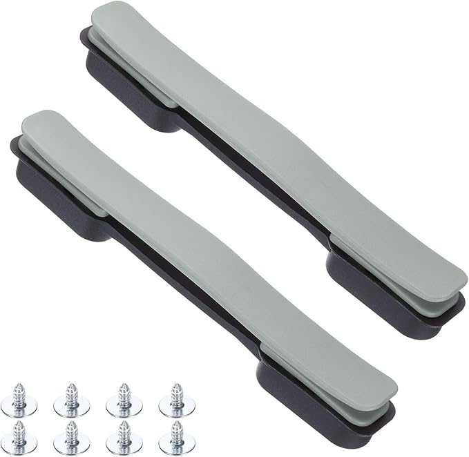 uxcell 2 Pcs Luggage Handle Replacement 8.5 Inch Suitcase Handle Carry Strap Plastic Pull Handle Grip Luggage Replacement Parts with Screws for Suitcase Box Luggage Case, Silver Grey