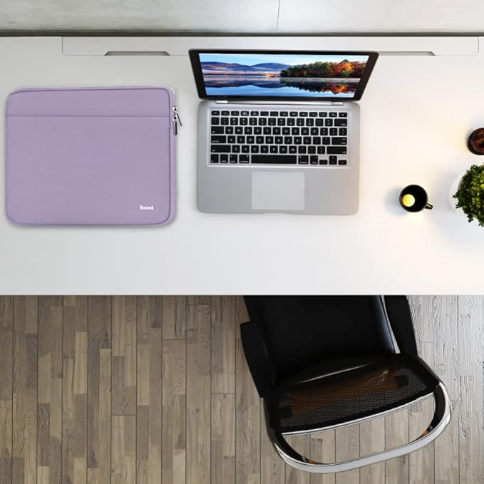 15.6 inch Laptop Sleeve Case, Shockproof Protective Notebook Case with Accessory Pocket, Briefcase Carrying Laptop Sleeve for 15.6" HP, ASUS, Dell, Lenovo, Acer -Lilac Colour