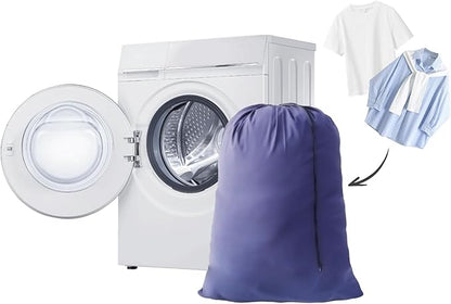 Extra Large Laundry Bag Blue 30"x40" Dirty Clothes Organizer with Drawstring Closure for college, dorm and apartment dwellers Home Dorm Travel Basket (12PCS Blue)