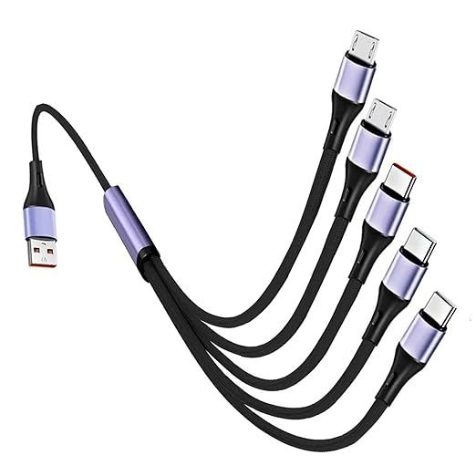 Nylon Braided 66W USB Charging Cord Nylon Metal Charges Supports Fast On Type C Connector for Multiple Devices Phone Cable