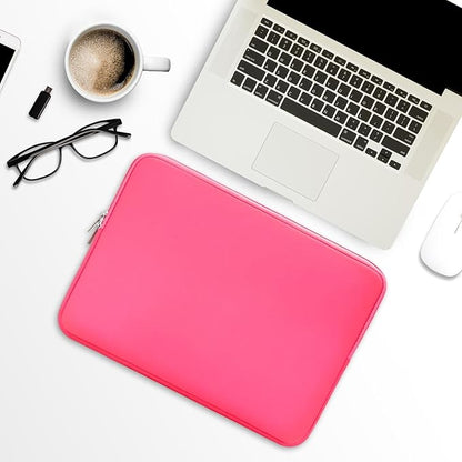 RAINYEAR 16 Inch Laptop Sleeve Protective Soft Case Padded Zipper Cover Bag Specially Compatible with 16" MacBook Pro M1 M2 M3 M4 Pro/Max A2141 A2485 A2780 A2991 A3403 A3186 (Bright Pink)