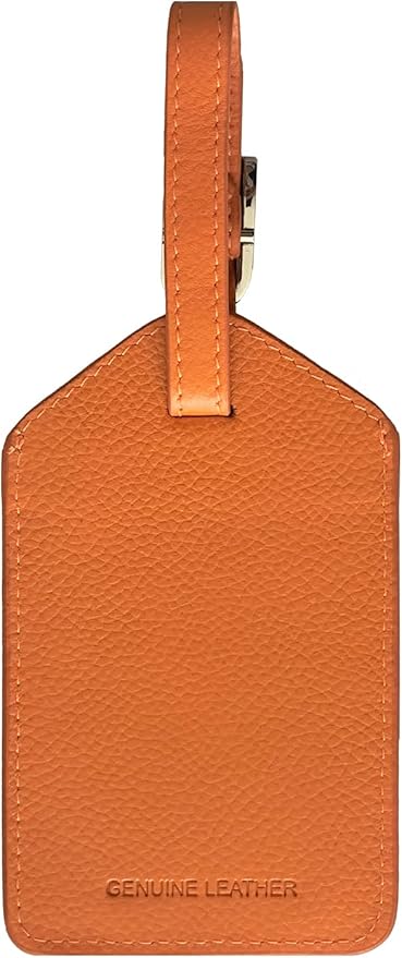 Personalized Monogrammed Leather Luggage Tags - 3 Pack