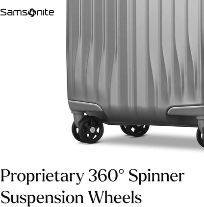 Samsonite UpLIFT Carry-On Hardside Luggage with Spinner Wheels - Airline-Approved, TSA Lock, Adjustable Handle System - Polycarbonate Hard Suitcase for Ultra Lightweight Travel - Silver Shimmy