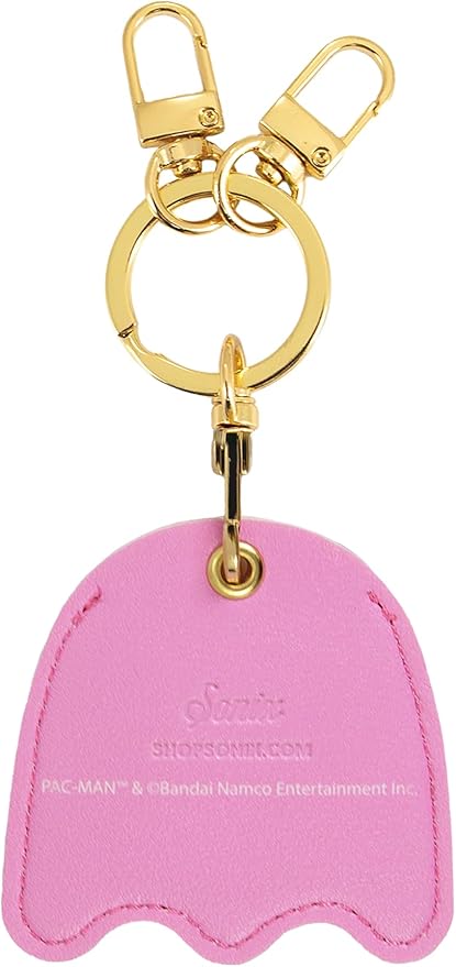 Sonix Keychain Case Compatible with Apple AirTag | Protective AirTag Cover Keychain Charm | Pac-Man Classic - Pinky