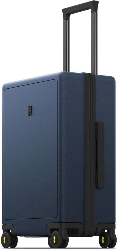 LEVEL8 Carry on Luggage Airline Approved, Carry-on Suitcases with Wheels, Lightweight Hardside Luminous Textured Luggage for Travel with Tsa Lock, 20 Inch, Navy
